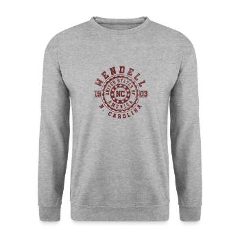 Wendell NC | North Carolina Travel Gift - Unisex Sweatshirt - salt & pepper - Front - Alina (178cm) & Michal (187cm)
