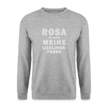 ROSA IST NICHT MEINE LIEBLINGSFARBE - Unisex Pullover - Weißgrau meliert - Vorne - Alina (178cm) & Michal (187cm)