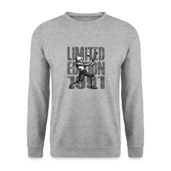 Limited Edition 1991 Limited Edition Cricket - Unisex Sweatshirt - salt & pepper - Front - Alina (178cm) & Michal (187cm)