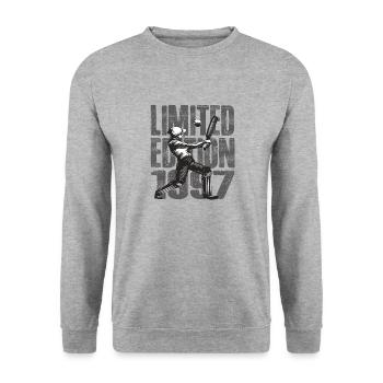 Limited Edition 1997 Limited Edition Cricket - Unisex Pullover - Weißgrau meliert - Vorne - Alina (178cm) & Michal (187cm)