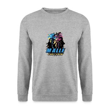 Malle Party Crew Dicton De Vacances - Sweat-shirt Unisexe - gris chiné - Devant - Alina (178cm) & Michal (187cm)