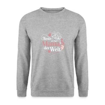 Toute la meilleure maman du monde - Sweat-shirt Unisexe - gris chiné - Devant - Alina (178cm) & Michal (187cm)