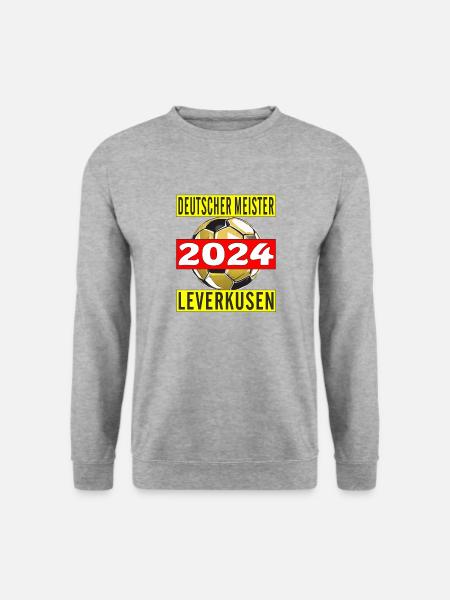 DEUTSCHER MEISTER 2024 LEVERKUSEN - Unisex Pullover - Weißgrau meliert