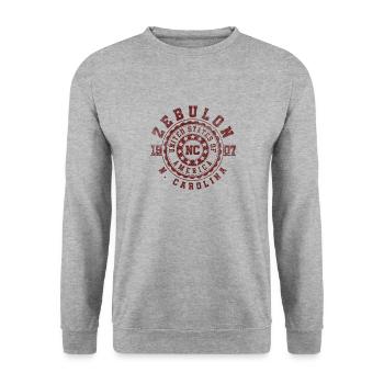 Zebulon NC | North Carolina Reise Geschenk - Unisex Pullover - Weißgrau meliert - Vorne - Alina (178cm) & Michal (187cm)