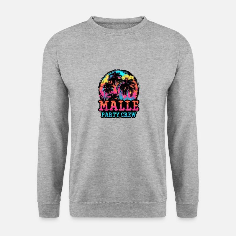 Malle Party Crew - Unisex Pullover - Weißgrau meliert