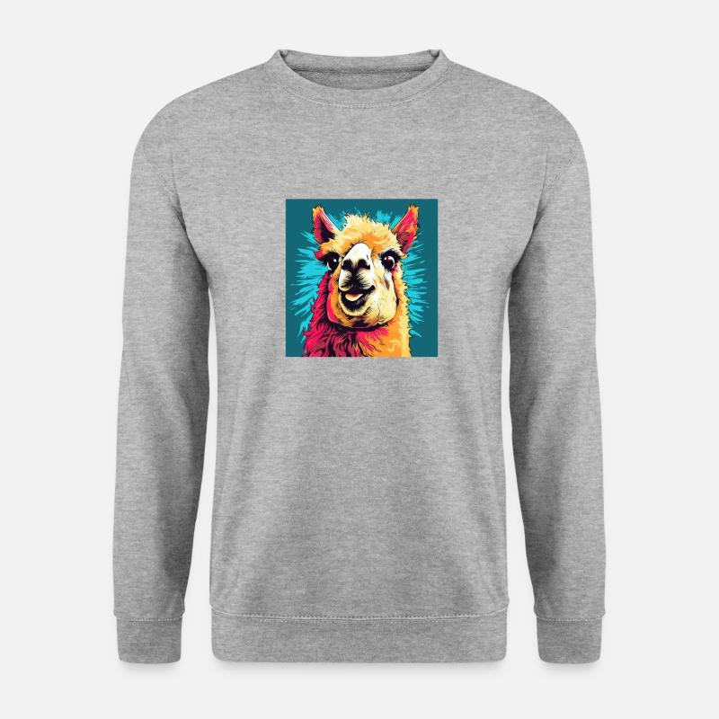 Alpaca in Pop Art - Unisex Sweatshirt - salt & pepper