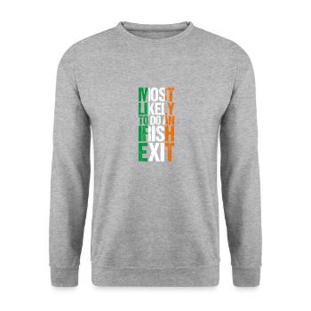Am Wahrscheinlichsten Ist Eine Kühne Aussage Zum - Unisex Pullover - Weißgrau meliert - Vorne - Alina (178cm) & Michal (187cm)