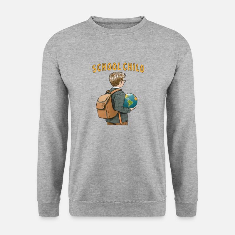 SCHOOL CHILD - Unisex Pullover - Weißgrau meliert
