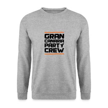 Gran Canaria Party Crew - Unisex Pullover - Weißgrau meliert - Vorne - Alina (178cm) & Michal (187cm)