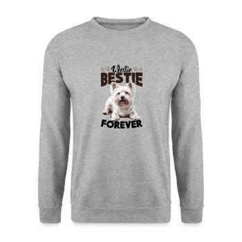 Westie West Highland White Terrier race de chien - Sweat-shirt Unisexe - gris chiné - Devant - Alina (178cm) & Michal (187cm)