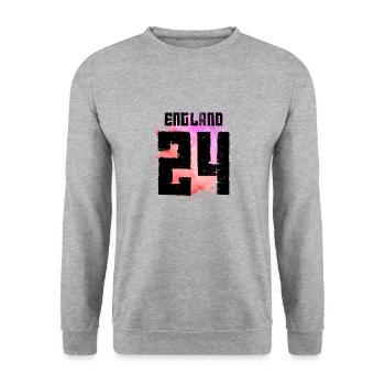 England 24 Trikot 2024 Bunt - Unisex Pullover - Weißgrau meliert - Vorne - Alina (178cm) & Michal (187cm)