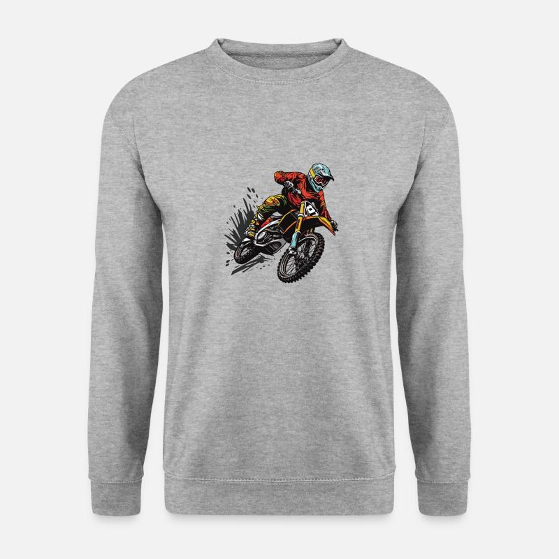 Motocross Sport - Unisex Pullover - Weißgrau meliert