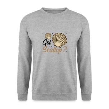 Seashell Shell Collector Scallop - Unisex Sweatshirt - salt & pepper - Front - Alina (178cm) & Michal (187cm)