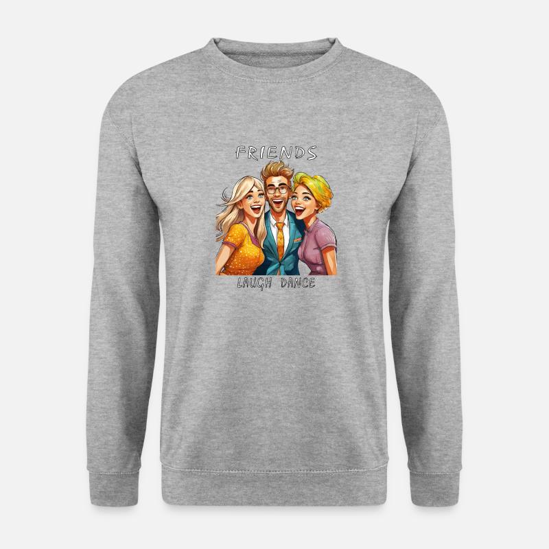 FRIENDS LAUGH DANCE - Unisex Pullover - Weißgrau meliert