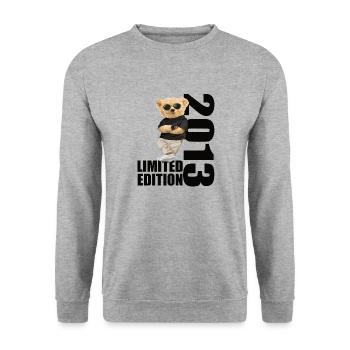 Édition Limitée 2013 Ours Ours Anniversaire 2013 - Sweat-shirt Unisexe - gris chiné - Devant - Alina (178cm) & Michal (187cm)