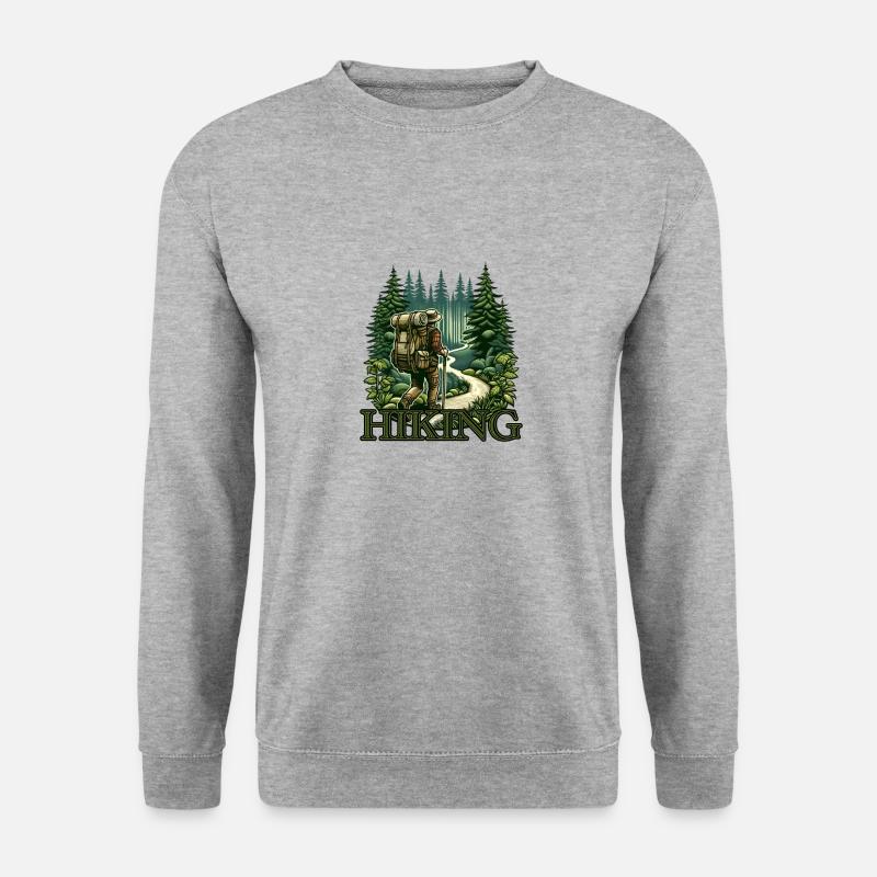 Wandern Abenteuer Bergsteigen - Unisex Pullover - Weißgrau meliert