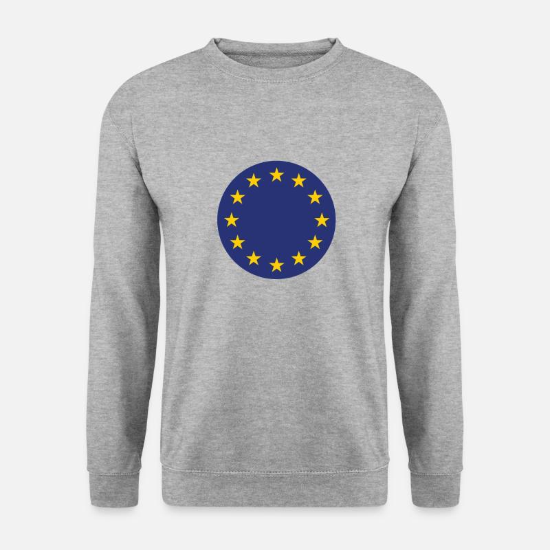 EU Flagge - Unisex Pullover - Weißgrau meliert