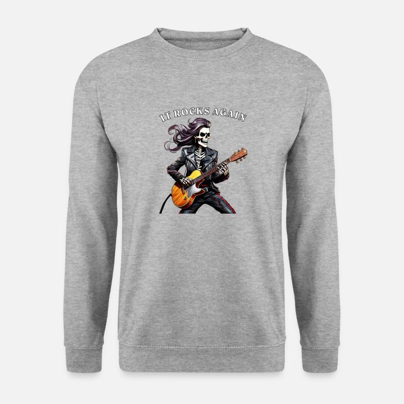 MUSIKER IT ROCKS AGAIN - Unisex Pullover - Weißgrau meliert