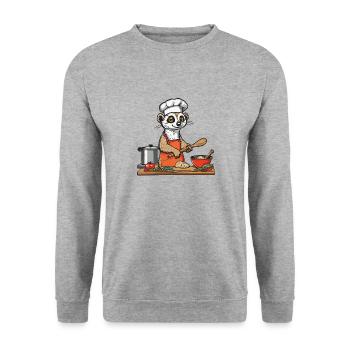 HERDMÄNNCHEN - Unisex Sweatshirt - salt & pepper - Front - Alina (178cm) & Michal (187cm)