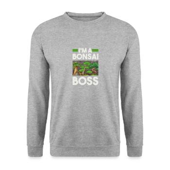 I'm a bonsai chef - Unisex Sweatshirt - salt & pepper - Front - Alina (178cm) & Michal (187cm)