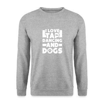 J’adore les claquettes et les chiens - Sweat-shirt Unisexe - gris chiné - Devant - Alina (178cm) & Michal (187cm)