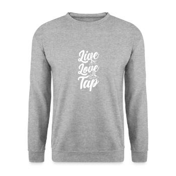 Vivre comme l’amour Tap - Sweat-shirt Unisexe - gris chiné - Devant - Alina (178cm) & Michal (187cm)