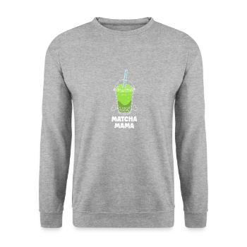 Matcha Mama - Unisex Sweatshirt - salt & pepper - Front - Alina (178cm) & Michal (187cm)