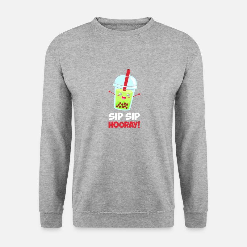 Sip Sip Hurra - Unisex Pullover - Weißgrau meliert
