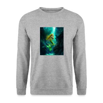sirene addict à la plongée - pour plongeur - Sweat-shirt Unisexe - gris chiné - Devant - Alina (178cm) & Michal (187cm)