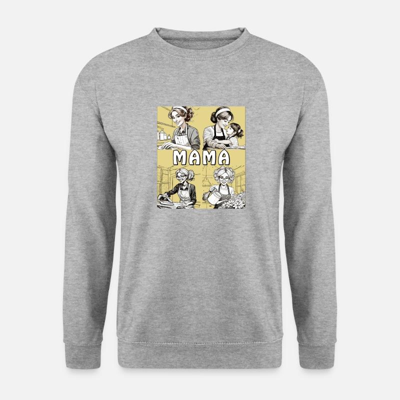 FRAU HAUSARBEIT MAMA - Unisex Pullover - Weißgrau meliert