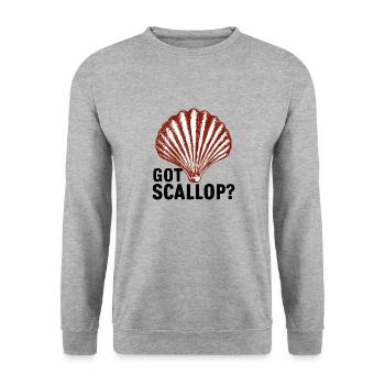 Scallop - Unisex Sweatshirt - salt & pepper - Front - Alina (178cm) & Michal (187cm)