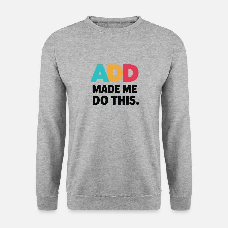 Neurodiversität Neurodivers ADS - Unisex Pullover - Weißgrau meliert