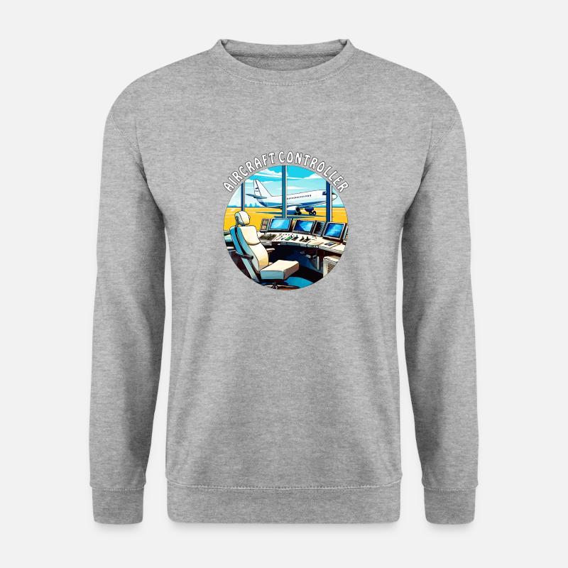 AIRCRAFT CONTROLLER - Unisex Pullover - Weißgrau meliert