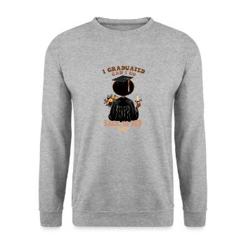 i graduated can i go back to bed now black girl - Unisex Sweatshirt - salt & pepper - Front - Alina (178cm) & Michal (187cm)