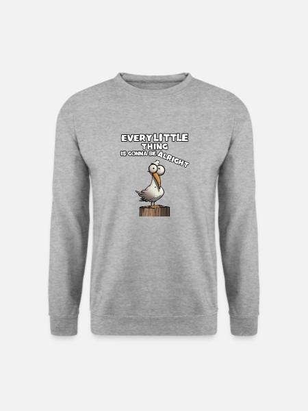 Happiness - Gonna Be Alright - Unisex Pullover - Weißgrau meliert
