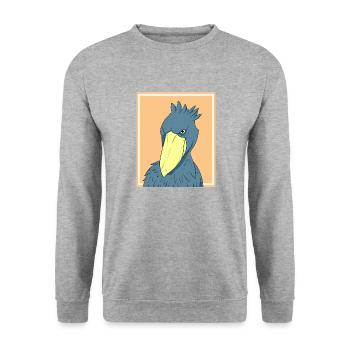 Oiseau à bec-en-sabot Ornithologue Forêt I Cadeau - Sweat-shirt Unisexe - gris chiné - Devant - Alina (178cm) & Michal (187cm)