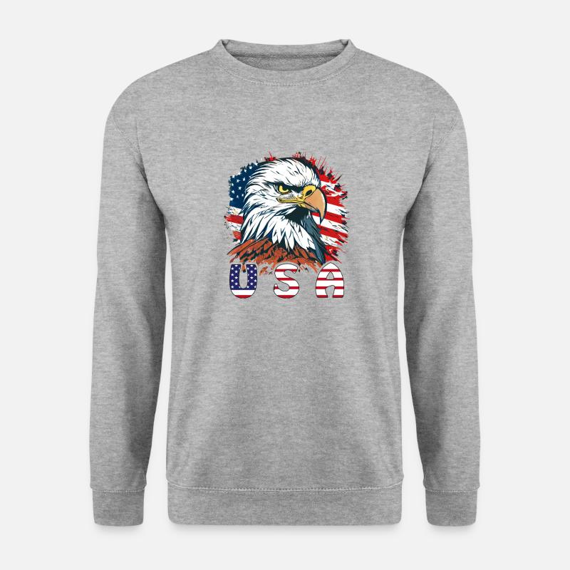 WHITE-TAILED EAGLE USA - Unisex Sweatshirt - salt & pepper