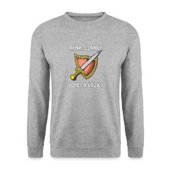 ÉPÉE RENAISSANCE LORDS & LADIES - Sweat-shirt Unisexe - gris chiné - Devant - Alina (178cm) & Michal (187cm)