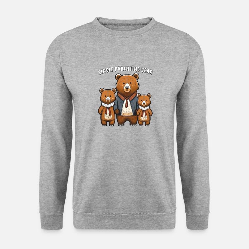 BEARS SINGLE PARENTING BEAR - Unisex Sweatshirt - salt & pepper
