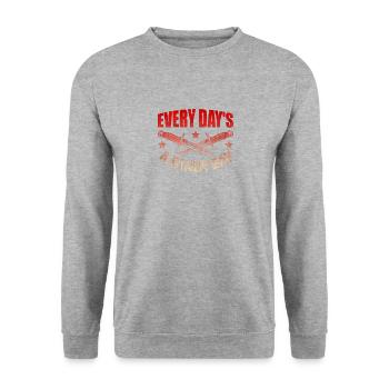 Every day is a blade day - Unisex Sweatshirt - salt & pepper - Front - Alina (178cm) & Michal (187cm)