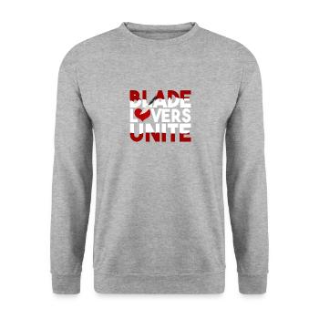 Blade Lover Unite - Unisex Sweatshirt - salt & pepper - Front - Alina (178cm) & Michal (187cm)