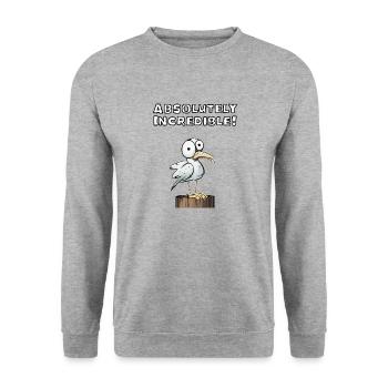 Absolutely Incredible - Unisex Sweatshirt - salt & pepper - Front - Alina (178cm) & Michal (187cm)