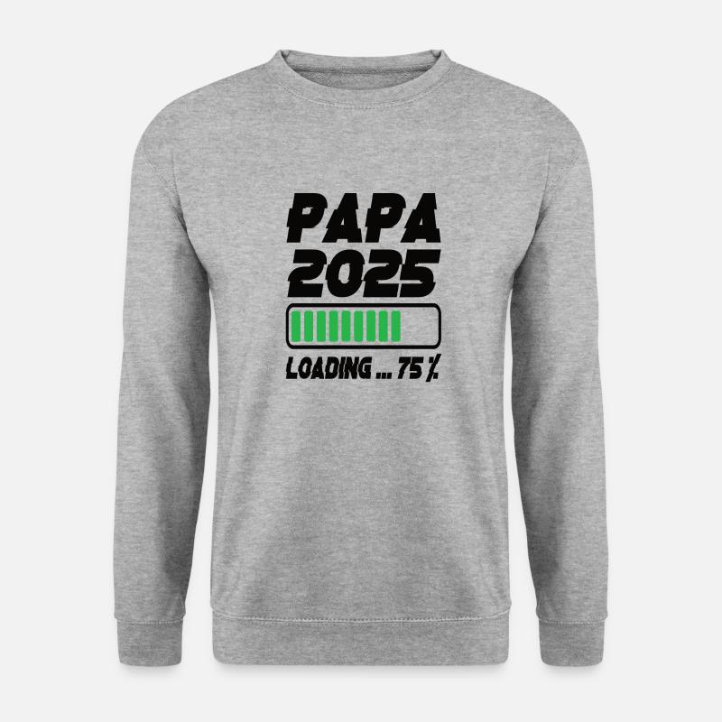 Papa 2025 Loading - Unisex Pullover - Weißgrau meliert