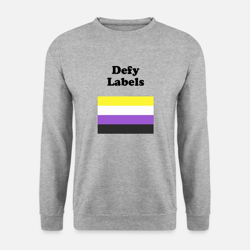 Non Binary Flag Defy Labels - Unisex Sweatshirt - salt & pepper