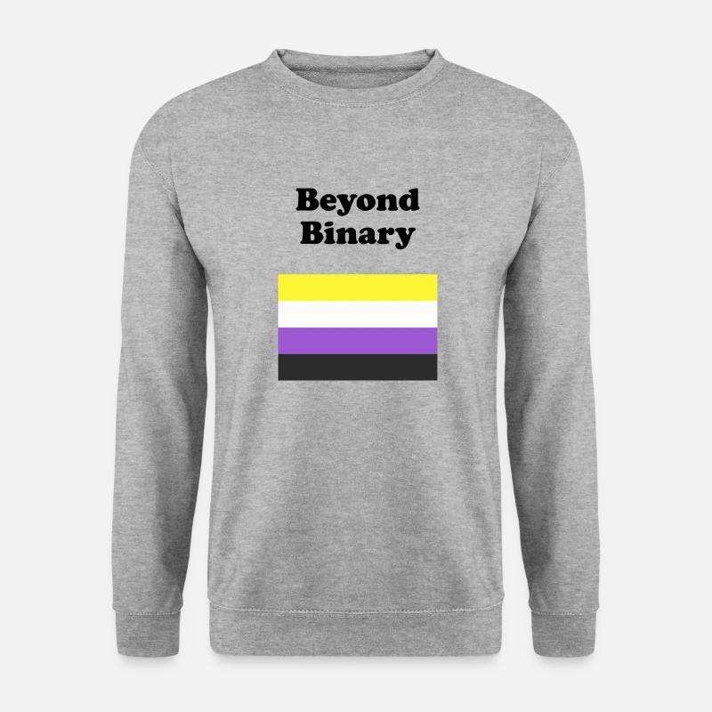 Non Binary Flag Beyond Binary - Unisex Sweatshirt - salt & pepper