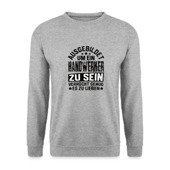 Craftsman Craftsman Funny Master - Unisex Sweatshirt - salt & pepper - Front - Alina (178cm) & Michal (187cm)