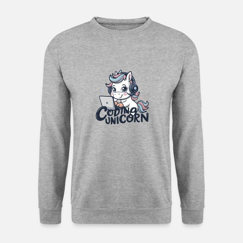 CODING UNICORN - Unisex Sweatshirt - salt & pepper
