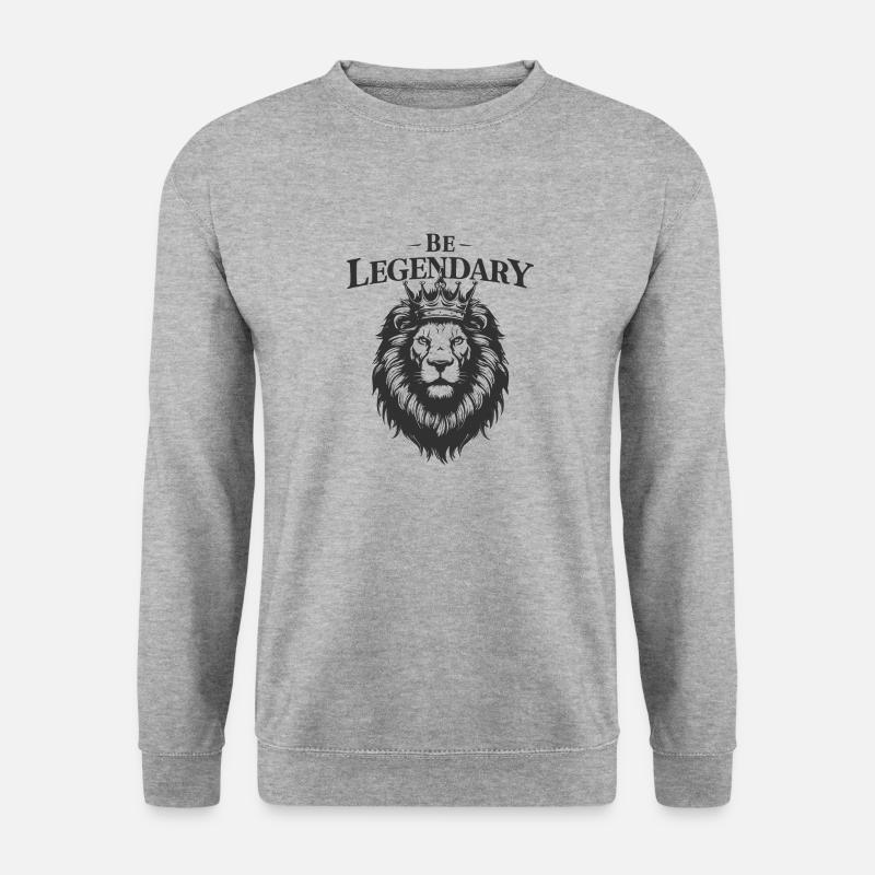 SEI LEGENDÄR - Unisex Pullover - Weißgrau meliert