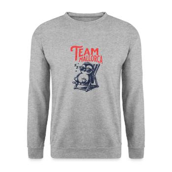 Mallorca Team Mallorca - Unisex Pullover - Weißgrau meliert - Vorne - Alina (178cm) & Michal (187cm)