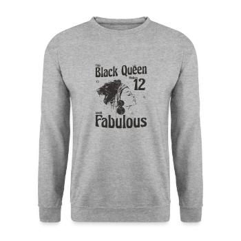 This Black Queen Makes 12 Looks Fabulous - 12th - Unisex Sweatshirt - salt & pepper - Front - Alina (178cm) & Michal (187cm)
